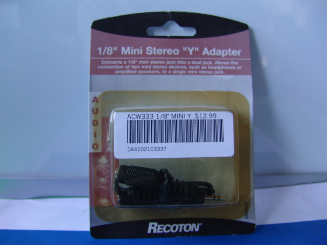 1/8 MINI STEREO Y ADAPTER