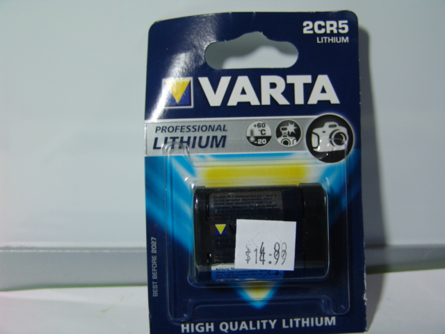 VARTA BATTERY 2CR5 6V LITHIUM 