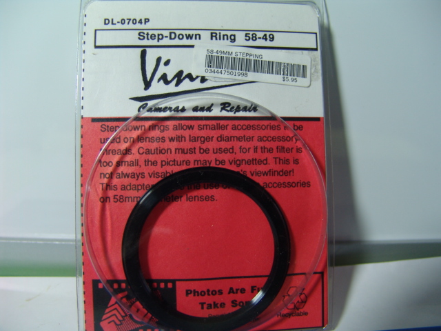 58MM-49MM STEP DOWN ADAPTER RING