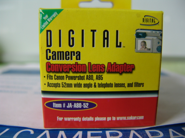 CONVERSION LENS ADAPTER FOR CANON POWERSHOT A80