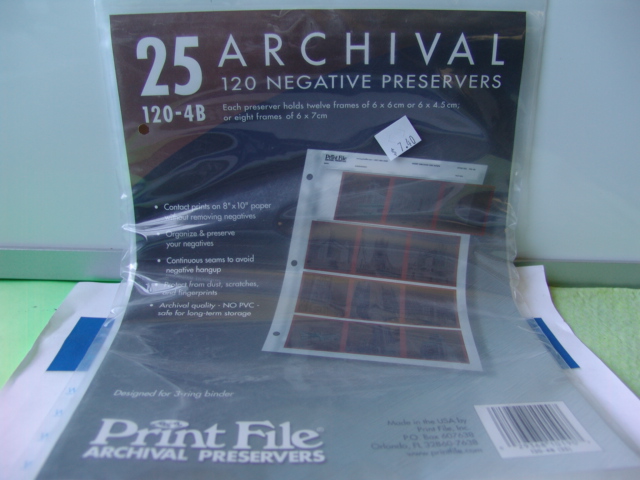 25 ARCHIVAL 120 NEGATIVE PRESERVERS