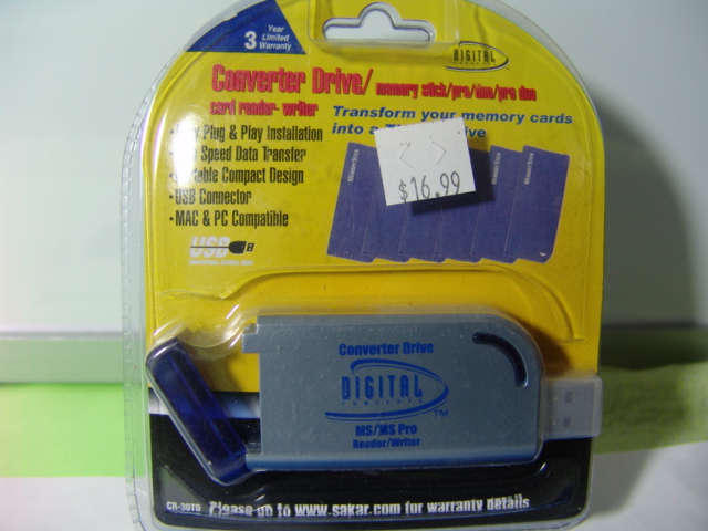 CONVERTER DRIVE MEMORY STICK CARD READER-WRITER