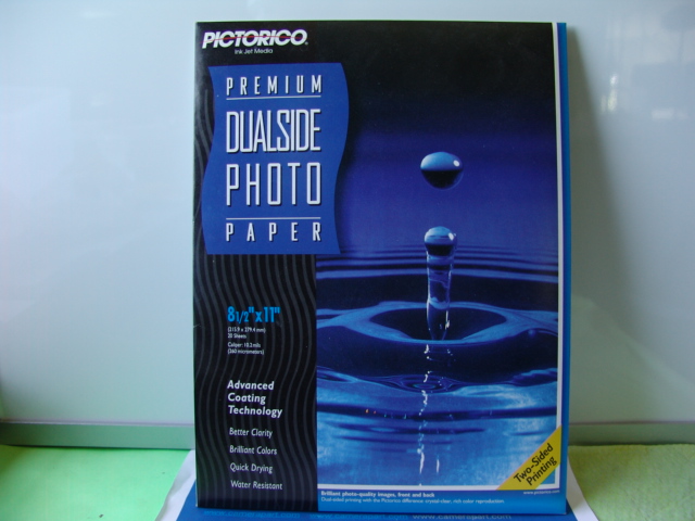 PREMIUM DUALSIDE PHOTO PAPER 81/2x11 20 SHEETS
