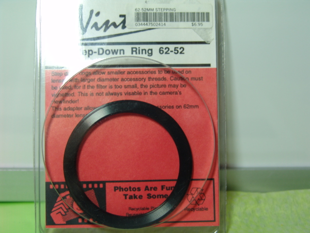 62MM TO 52MM STEP DOWN RING